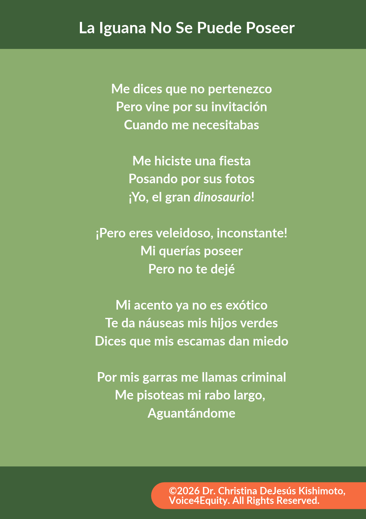 La Iguana No Se Puede Poseer, page 2