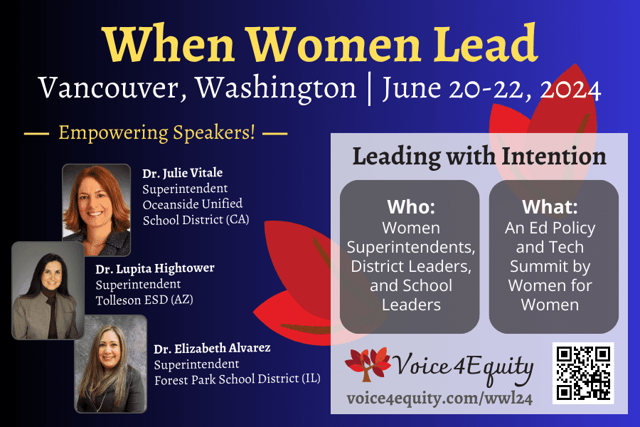 When Women Lead is the preeminent national event for women leaders in public education. Taking place on June 20-22, 2024, you do not want to miss it!